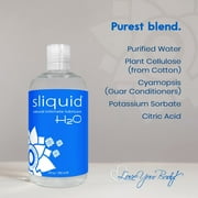 Sliquid H2O Water Based Lube, No Fragrance or Taste, Natural Lube Women, Stain Free, 8.5 fl oz