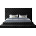 thumbnail image 3 of Maklaine Contemporary Upholstery Black Velvet King Bed, 3 of 5