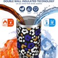 thumbnail image 3 of Leopard Print 30oz Handheld Travel Tumbler with Handle – Double Wall Stainless Steel Insulated Cup, Flip Straw Lid, Leak-Proof & BPA-Free for Hot and Cold Drinks – Durable Coffee & Juice Mug, 3 of 6