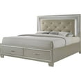 thumbnail image 3 of Picket House Furnishings Glamour King Platform Storage 5PC Bedroom Set, 3 of 20