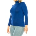 thumbnail image 2 of Women's Plus Size Casual Fitted Long Sleeve Solid Turtleneck Sweater Tops, 2 of 6
