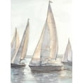 thumbnail image 2 of Harper, Ethan 19x24 Black Ornate Wood Framed with Double Matting Museum Art Print Titled - Plein Air Sailboats I, 2 of 4