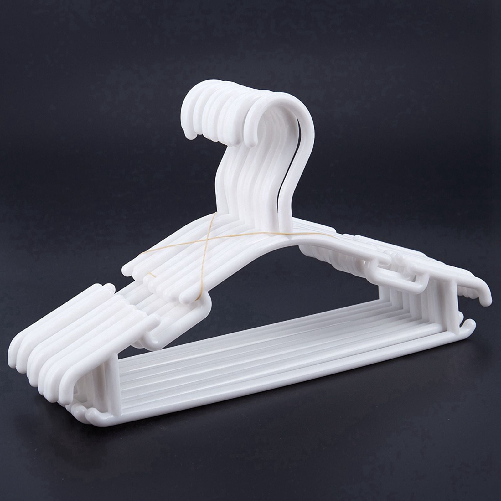 WHITE - Pack of 30 Pieces Hanger Non- Hangers for Children's Clothes PP Hangers for Baby or Child 27 x 15 cm
