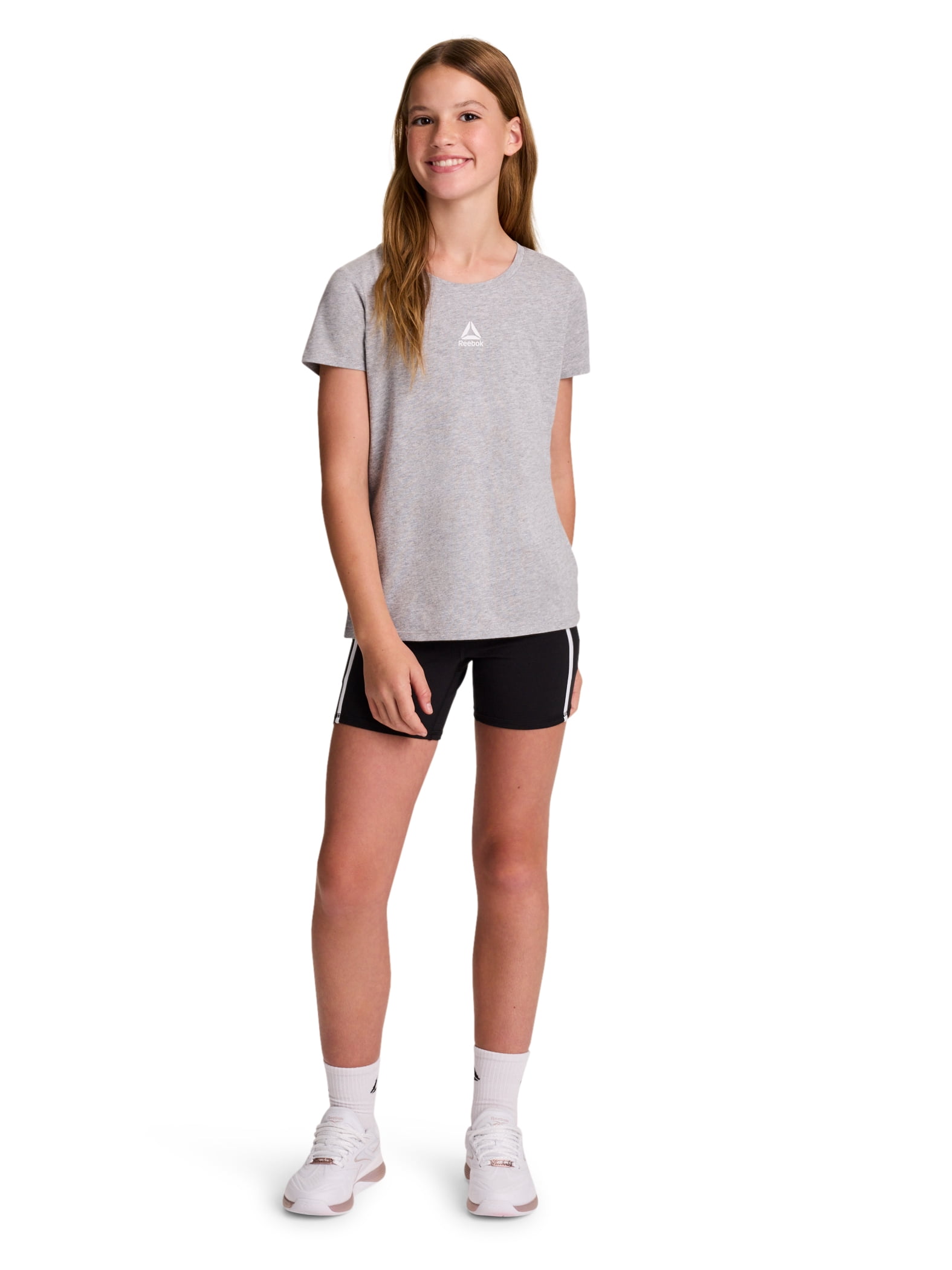 Reebok Girl's Distinction 2-Pack Short Sleeve Performance T-Shirt, Sizes 4-18