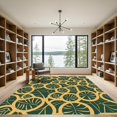thumbnail image 2 of ODIKA 2'x3' Machine Washable Non-Slip Area Rug, Abstract Safari Spots with Vintage Botanical and Whimsical Touch High Traffic Rug, Green, 901576, 2 of 7