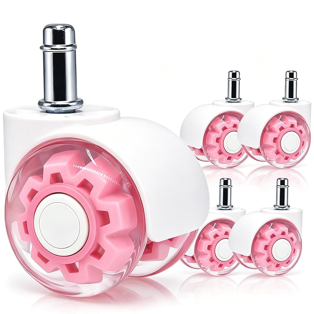 pink office chair wheels 2 product