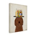 thumbnail image 2 of Fab Funky 'Labradoodle Brown Beer Lover' Canvas Art, 2 of 3