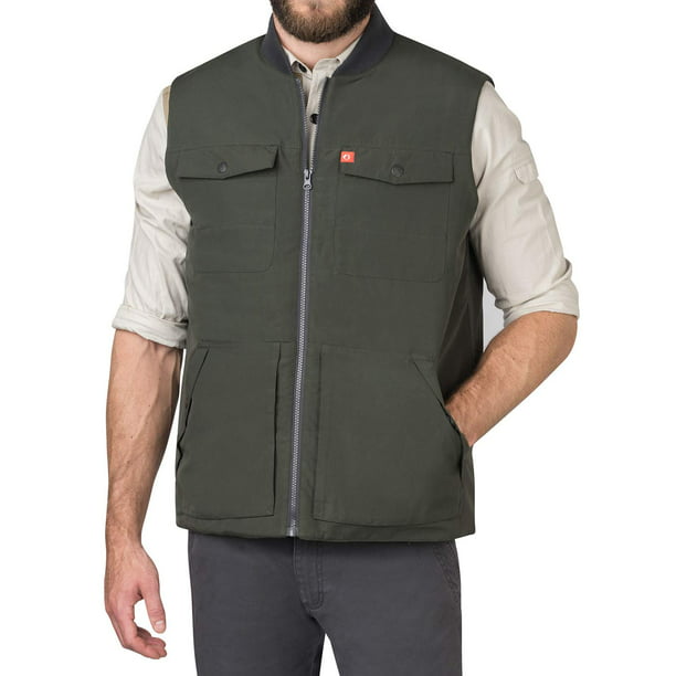 The American Outdoorsman Polyfill Tactical Vest for Men (XL, Olive) (Olive,  Medium) 