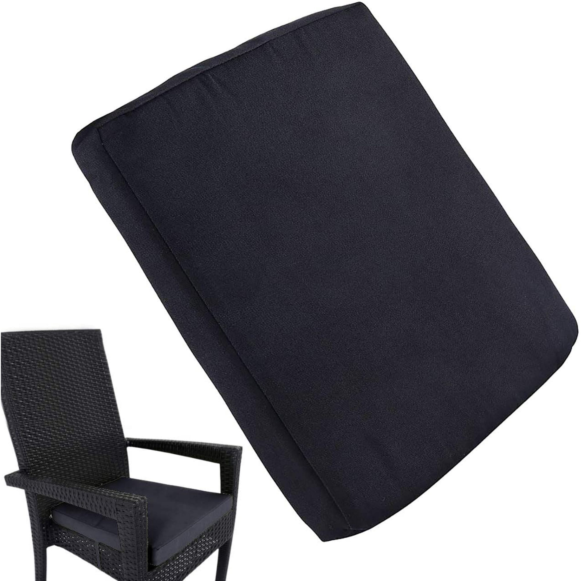 Black outdoor chair pads best sale