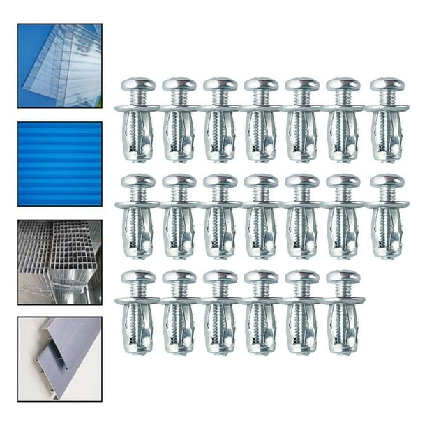 20 unids Tuercas de fijaciones huecas de metal Doteelas shamjiam Tuerca de herramienta corta M5 M6 M6x25