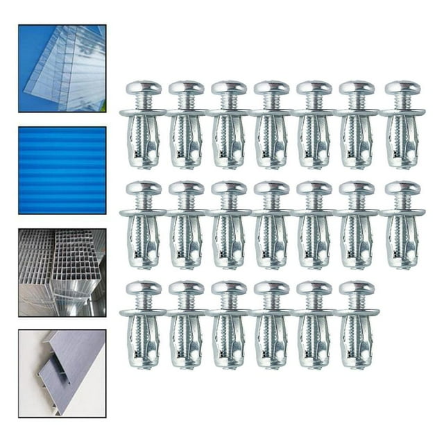 20 unids Tuercas de fijaciones huecas de metal Doteelas shamjiam Tuerca de herramienta corta M5 M6 M6x25