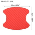 thumbnail image 4 of Unique Bargains Carbon Fiber Pattern Car Door Bowl Handle Stickers Protector Anti Scratches Protective Film Universal Fit Red 4pcs, 4 of 6