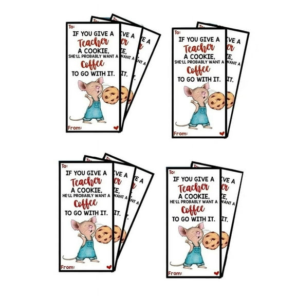 Appreciation Greeting Card for Teacher,If You Give Your Teacher A Cookie Book,Cards with Unique Appreciation C