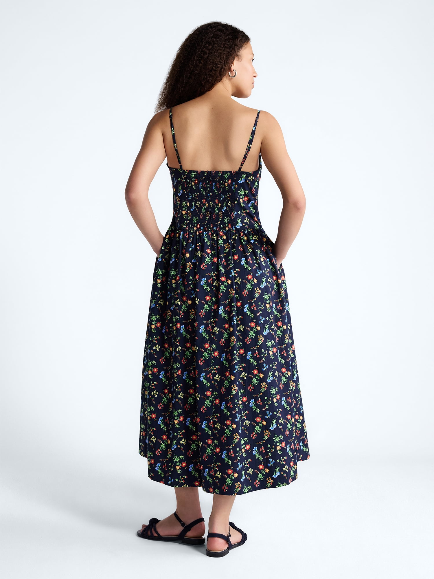Free Assembly Women's Twist Front Sleeveless Maxi Dress with Drop Waist, Sizes XS-XXL