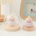 thumbnail image 5 of Cute Creative Shell Mushroom Night Light With Wooden Base, 5 of 10