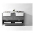 thumbnail image 3 of Ancerre Designs Hayley 60" Farmhouse Wood Bathroom Vanity Set in Sea Cloud Gray, 3 of 17
