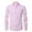 Pink, variant on DLfVUB Cotton Solid Color Dress Shirts for Men Casual Button Down Formal Shirt Long Sleeve Slim Fit Tops Blouse Lapel Work Daily T-Shirts Light Blue L