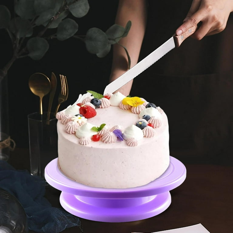 Wenburg Cake Turntable for Decorating - Cake Decorating Kit with Rotating  Cake Stand and Cake Icing Tools - Cake Spinner Turntable - Cake Smoother