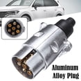 thumbnail image 4 of Universal Metal Aluminum 7-Pin Trailer Wiring Plug, 12V 12N Round Connector for Towing Cars, Vans, & RVs, Durable Water-Resistant Electrical Hitch Adapter, 4 of 8