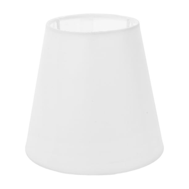 Pantalla de lámpara moderna de tela: Pantalla de tela blanca E14 para lámpara de mesa - Reemplazo de pantalla para lámpara de dormitorio pequeña, lámpara de escritorio o decoración de sala de estar