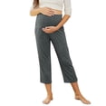 thumbnail image 1 of Maternity Trousers with Solid Color, Integrated Yoga Waistband and Pockets - Suitable for All Occasions, 1 of 6