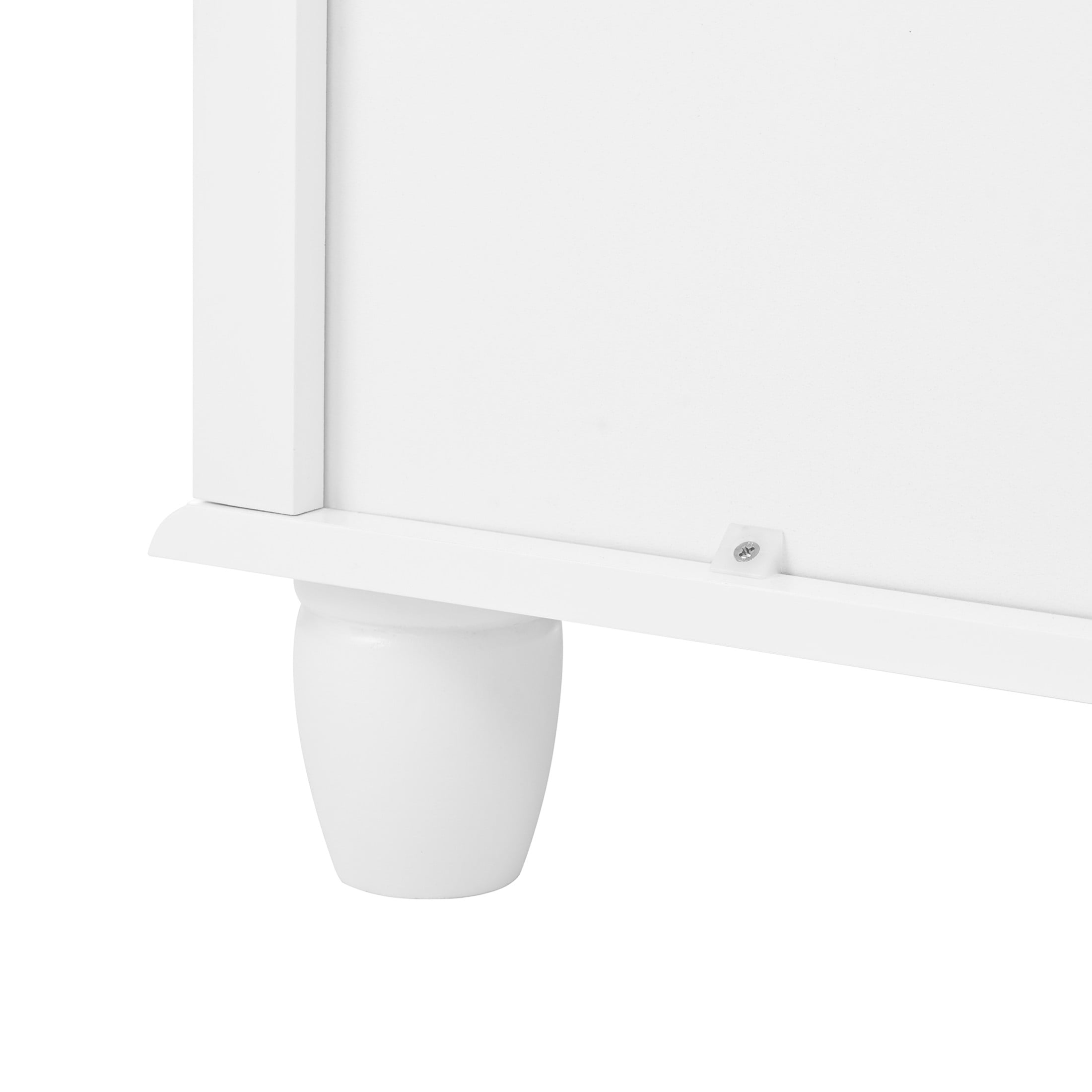 Noble House Modern Chest of Drawers, Pine Wood Frame 4-Drawer Tall Storage Dresser with Solid Wood Legs, White