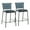 Green, variant on LumiSource Black Metal, Green PU, Sea Green Fabric Braided Tania Counter Stool - Set of 2