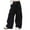 1-Black, variant on Girl's Casual Elastic Waist Cargo Pants Multi Pockets Lightweight Cotton Straight Trousers Weekend Teens 3-14 Years