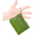 thumbnail image 2 of LAICAIW Women's Genuine Leather Coin Purse Mini Pouch Change Wallet with Keychain,Green, 2 of 6