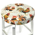 thumbnail image 3 of Naloa Colorful Roosters Round Bar Stool Cushion Cover 12-14 inch, Fits Kitchen, Office, Restaurant Chairs - 12 inch, 3 of 7