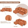 thumbnail image 4 of Tabaray 82.67" Modular Sectional Sofa Cloud Couch,Convertible L Shaped Sleeper Couch with Pull Out Bed, USB Ports, Chaise and Storage Ottoman for Home Sofa Living Room Furniture, Apartment, 4 of 9