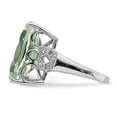 thumbnail image 3 of Sterling Silver Rhodium Green Quartz & Diam. Ring QR2926AG, 3 of 5