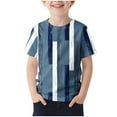 thumbnail image 2 of Frwgonr Boys Short Sleeve Tee Kids Summer Crewneck Short Sleeve Tshirts Fashion Casual Tees 2-13 Years, Blue, 2 of 4