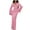 Pink, variant on MIUOWANP Fall Dresses for Women 2024 Maxi Women's Long Sleeved Round-neck Fashion Solid Color And Ankle Dress