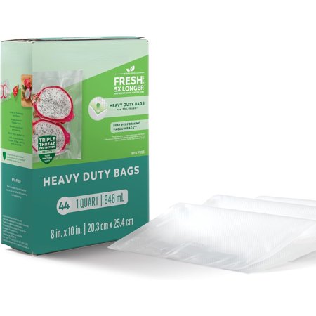 Kuiming Heavy Duty Quart Vacuum Seal Bags, 44 Pack with 30% Extra Thickness, Compatible with All Kuiming Appliances