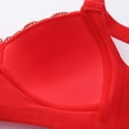 thumbnail image 4 of Elainilye Fashion Women'S Bras No Wire Bras Plus Size Comfortable Breathable Bra Wirefree Non-Magnetic Buckle Underwear,Red, 4 of 9