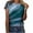 Green, variant on Summer Tops for Women Stone Wash Gradient Round Neck Short Sleeve T-Shirt with Soft Fabric Comfortable Fit