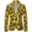 Yellow, variant on IROINNID Men's Long Sleeve V-Neck Blazer Notch Lapel Short Jacket Stripes Casual Hawaiian Holiday Style Beautiful Flower Series Features Broken Flower Single Button Suit