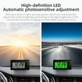 thumbnail image 6 of Digital Car Clock with Thermometer & Calendar - Compact LCD Dashboard Display, Green Backlight, Adhesive Mount (No Drilling, 2.7 Inch) (Blue), 6 of 9