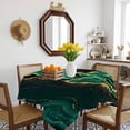 thumbnail image 3 of Green Marble Table Cloth Waterproof Tablecloths, Gold Abstract Vintage Modern Ombre Art Tablecloth Dining Table Cover for Kitchen Party Tabletop Outdoor, Square Tablecloth 60x60 Inch, 3 of 9