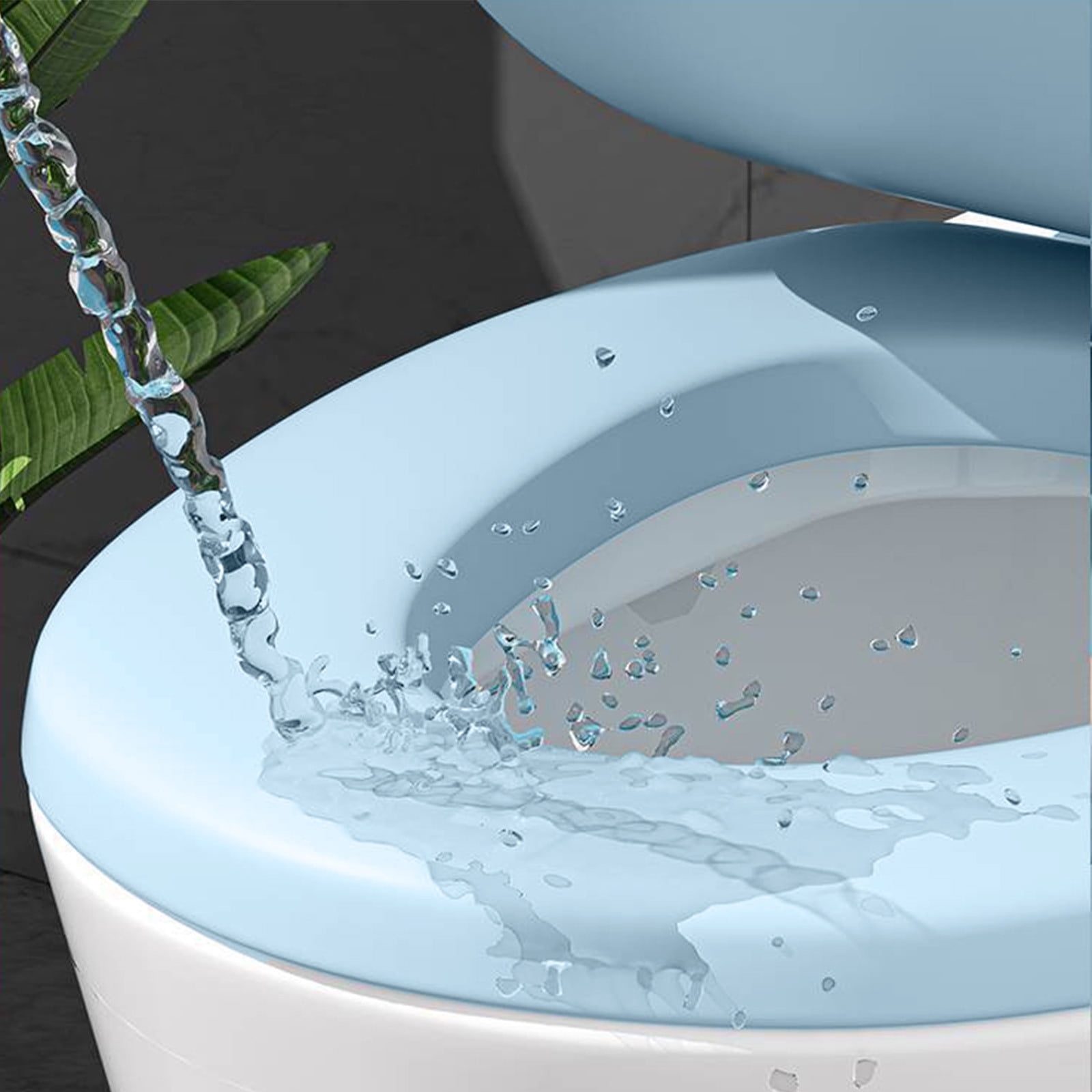 Uscallm Intelligent Heated Toilet Seat, Universal Round Toilet Seat, Soft Close Hinges Easy Installation, Durable Plastic Bathroom Upgrade, Comfortable Thickened Foam Cushion