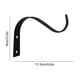 thumbnail image 3 of Ganchos de pared de hierro para colgar plantas, faroles y campanillas de viento | Soporte de metal resistente para decoración de interiores y exteriores | Gancho para vallas de 11,4 cm (negro, 3 of 5