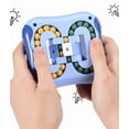 thumbnail image 3 of Cubo mágico rompecabezas azul, pequeño frijol mágico, pelota de juguete giratoria plana, giroscopio, cubo mágico con forma de hamburguesa y punta de dedo, frijol mágico, 3 of 5