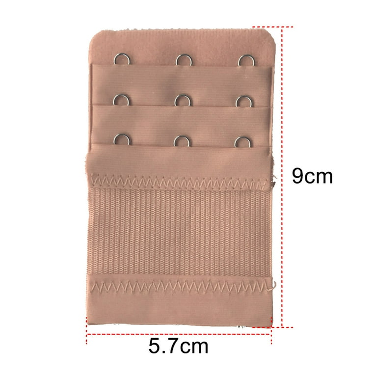 Bra Extenders Elastic Bra Hook Extension 3 Rows 2/3/4 Hook  For Women Black 2 Skin Color 2 Hooks