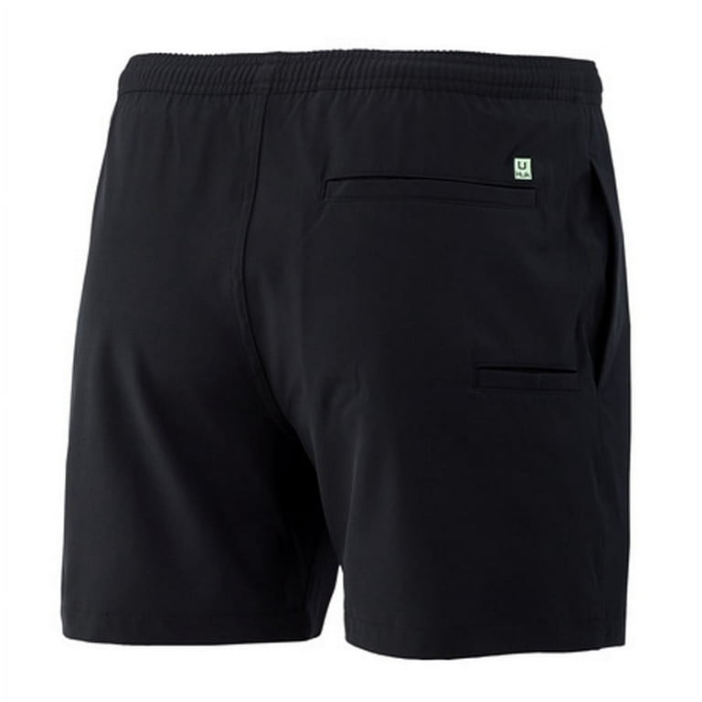 Huk Men's Capers Volley 5.5 Black X-Large Performance Fishing and Swim  Shorts 
