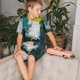thumbnail image 4 of Fotbe Abstract Brushstrokes Green Blue Pijama Estampada de 2 Piezas para Niños – Ropa de Dormir de Manga Corta Cómoda para Niños y Niñas, Camiseta y Shorts de Algodón-X-Large, 4 of 6
