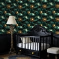 thumbnail image 4 of Boho Peel and Stick Wallpaper Sophisticated Celestial Motif Moons Stars Metallic Halo Glow 23.6in x 9.8ft Self Adhesive Removable Wall Paper Renter Friendly Wall Covering for Bedroom Nursery Cabinet, 4 of 8