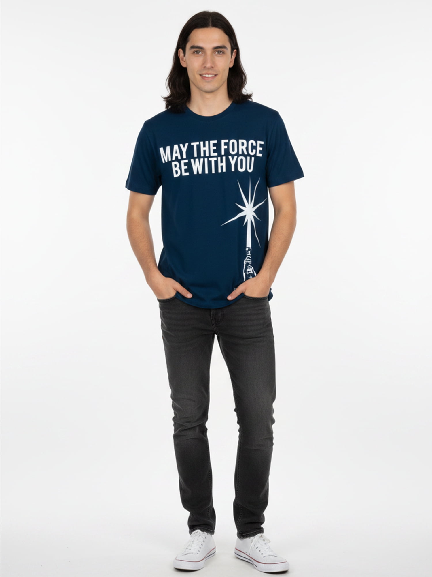Star Wars Men’s Graphic Short Sleeve Tee, May the Force Be With You, Sizes S–3XL