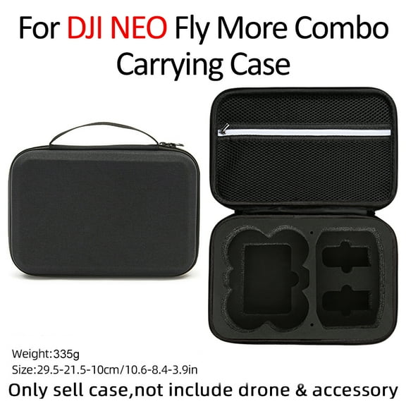 Carrying Case for DJI Neo Fly More Combo Accessories, Portable EVA Storage Travel Bag for DJI Neo, Compatible with RC-N3 Remote Controller, Two-Battery, Charging Hub
