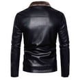 thumbnail image 3 of CHEEREAM Mens Faux Shearling Rancher Bomber Jacket Sheepskin Leather Warm Duffle Trench Coat Warm Wool Lined Mountain Faux Jackets Black 3XL, 3 of 4